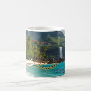 Vintage Style Hawaiian Blue Sea Palms Sky Travel Coffee Mug