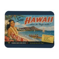 Vintage Style Hawaiian Travel Advertisement