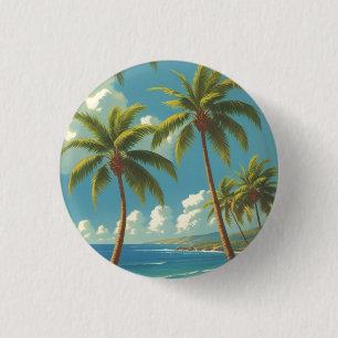 Vintage Style Hawaiian Travel Aloha From Hawaii 1 Inch Round Button