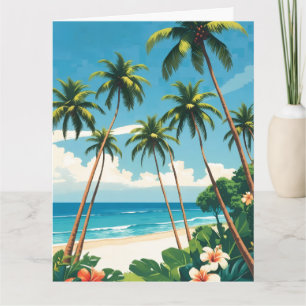 Vintage Style Hawaiian Travel Aloha From Hawaii Card