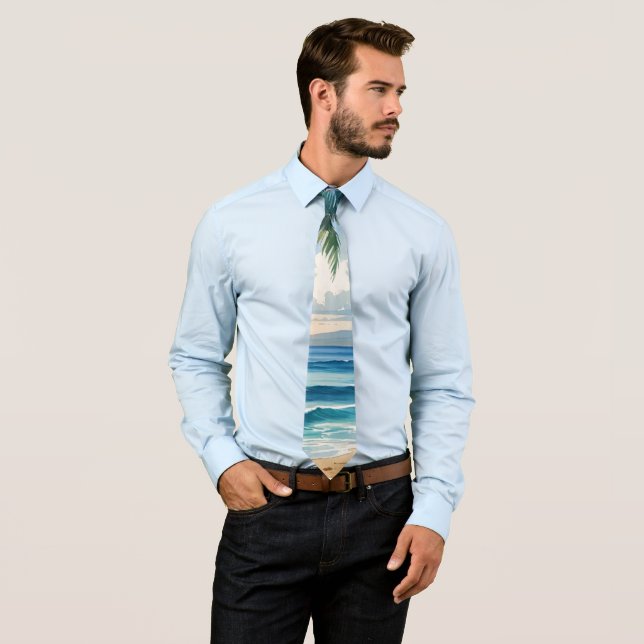 Vintage Style Hawaiian Travel Aloha From Hawaii Tie (In Situ)