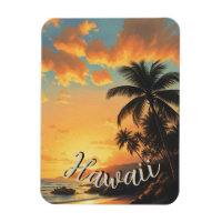 Vintage Style Hawaiian Travel Coast Sea Sunset