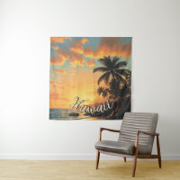 Vintage Style Hawaiian Travel Coast Sea Sunset