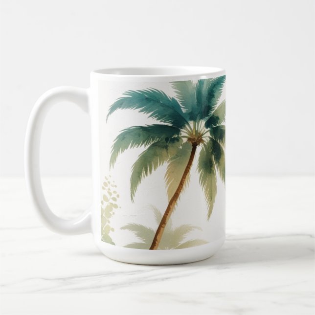 Vintage Style Hawaiian Travel Honolulu Coffee Mug (Left)