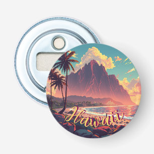 Vintage Style Hawaiian Travel Honolulu Mid-Pacific Bottle Opener