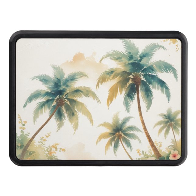Vintage Style Hawaiian Travel Honolulu Trailer Hitch Cover (Front)