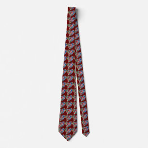 Vintage Style Hearts Roses Art Tie