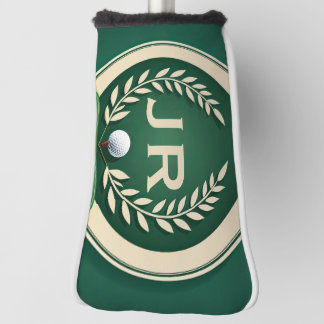 Vintage Style Heraldry Emblem Custom Name Ivory Golf Head Cover