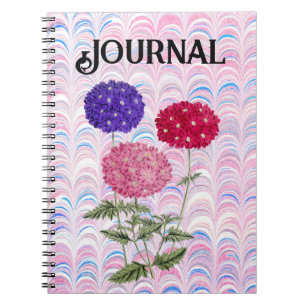 Vintage Style Hydrangea Flower Art Journal