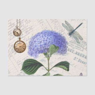 Vintage Style. Hydrangea. Tissue Paper