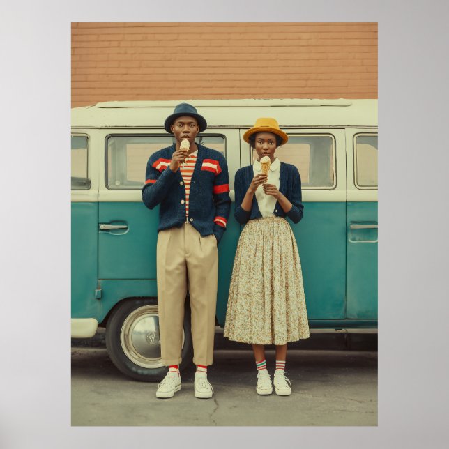 Vintage Style Ice Cream Moment Poster (Front)