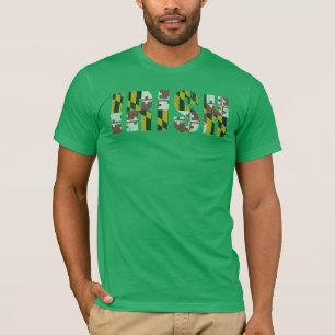 Vintage Style Irish Maryland State Flag T-Shirt