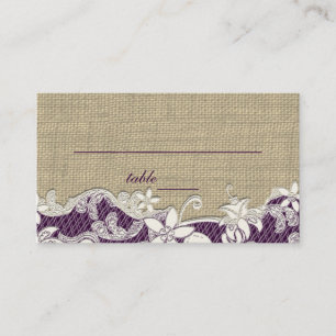 Vintage Style Lace Design place card