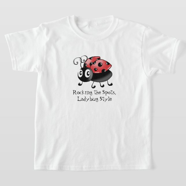 Vintage Style Ladybug Retro Red Insect Tee (Laydown)