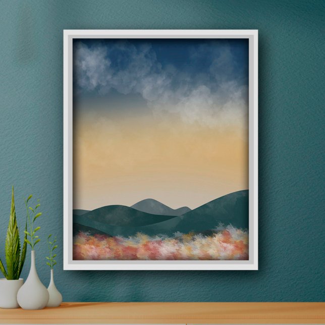Vintage Style Landscape Wall Art Mountains Poster (Creator Uploaded)