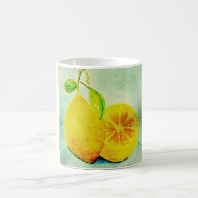 Vintage Style Lemons Coffee Mug (Center)