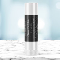 Vintage style lip balm tube label - black