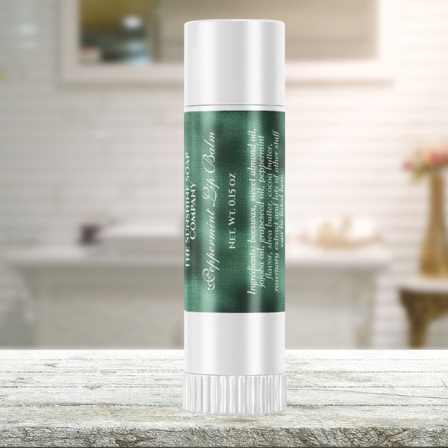 Vintage style lip balm tube label - green foil (Creator Uploaded)