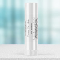 Vintage style lip balm tube label - white
