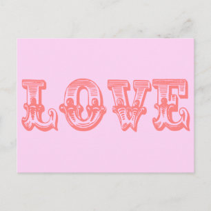 Vintage Style Love Postcard