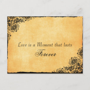 Vintage Style Love Quote Save the Date Announcement Postcard