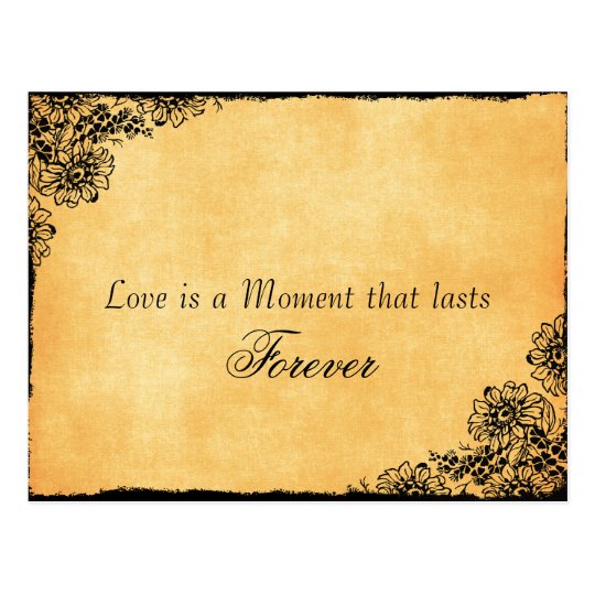 Vintage Style Love Quote Save the Date Postcard