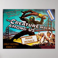 Vintage Style, MAGA Menace,  Poster