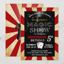 Vintage style Magic show birthday party
