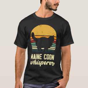 Vintage Style Maine Coon Cat Patriotic Cat T-Shirt