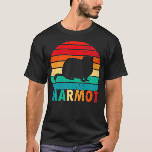 Vintage Style Marmot Silhouet Tee Love Animals Gif