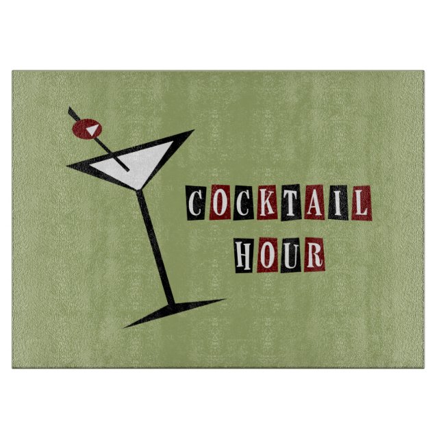 {Vintage Style} Martini Cutting Board (Front)