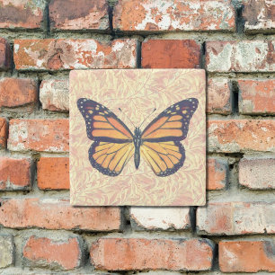 Vintage Style Monarch Butterfly Art Coaster