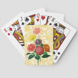 Vintage Style Mum Bouquet Playing Cards