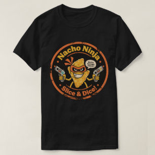 Vintage Style Nacho Chip with Light Guns Gamer  T-Shirt