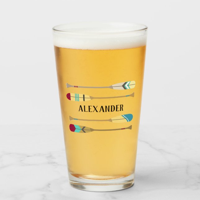 Vintage-style Oars Glass (Front Filled)