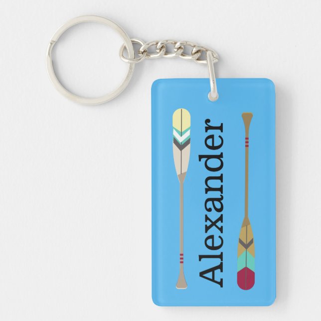 Vintage-style Oars Keychain (Front)
