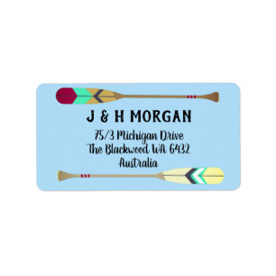 Vintage-style Oars Label