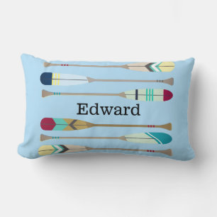 Vintage-style Oars Lumbar Pillow