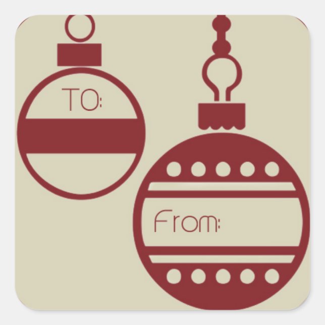 Vintage Style Ornament Gift tag Stickers (20) (Front)