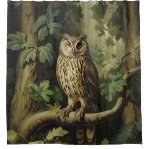 Vintage Style Owl in Enchanted Forest