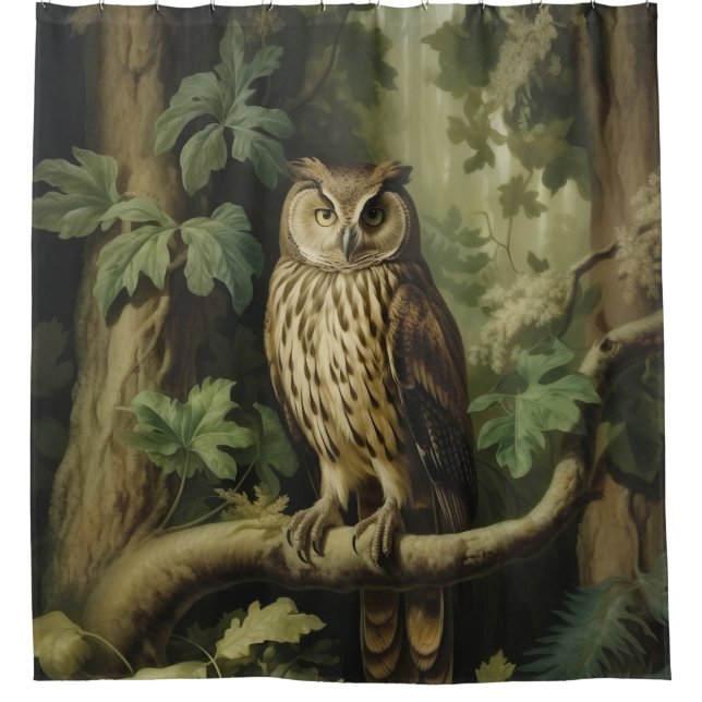 Vintage Style Owl in Enchanted Forest (Front)