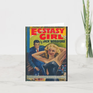 Vintage-Style Party Girl Note Card