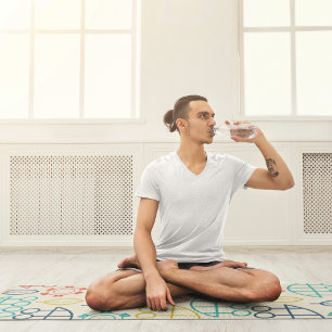 vintage style pastel yoga mat