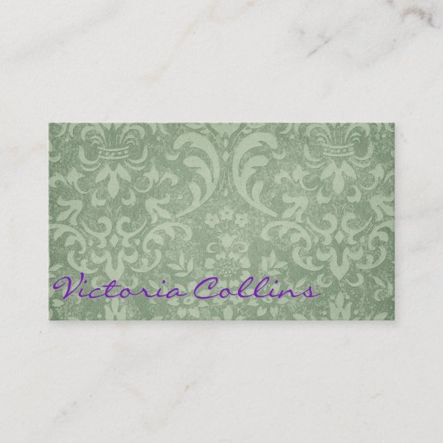Vintage Style Personalized Business Card (Front)
