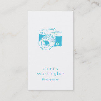 Vintage Style Photography Business Card - Blue