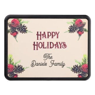 Vintage Style Pine Cone & Berries Christmas Trailer Hitch Cover