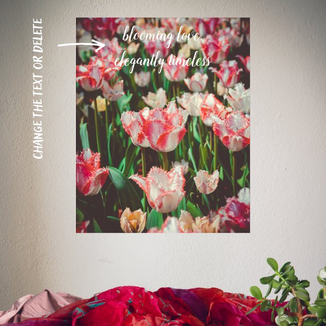 Vintage style pink fringed tulips  poster (Creator Uploaded)