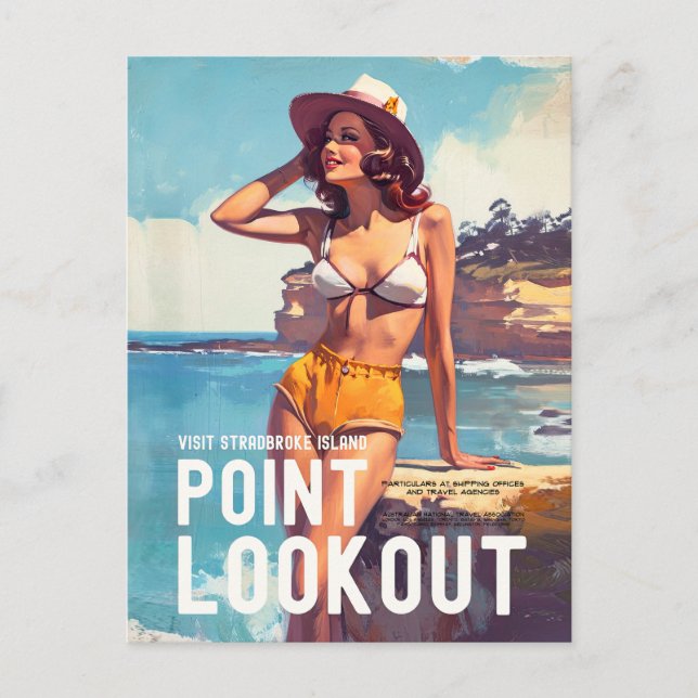 Vintage Style Point Lookout Travel Postcard (Front)