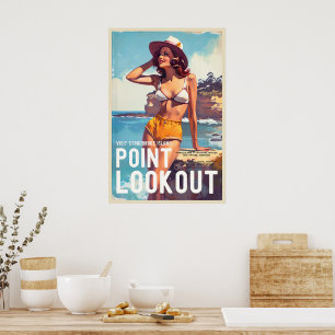 Vintage Style Point Lookout Travel Poster