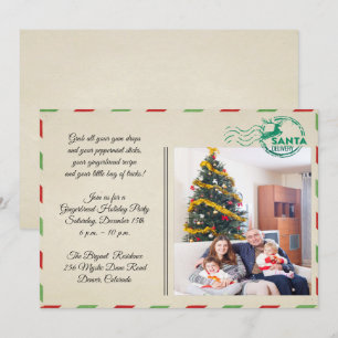 Vintage Style Postcard Holiday Celebraion Party